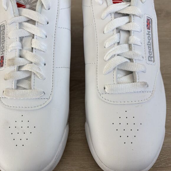Reebok Classic Princess Women's White Leather Sneakers Running Shoes Size 8 - Picture 4 of 14